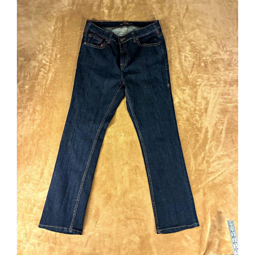 Cowgirl Tuff Just Tuff Jeans Women 35x33* Blue Dark Wash Bootcut Stretch JTUFDW